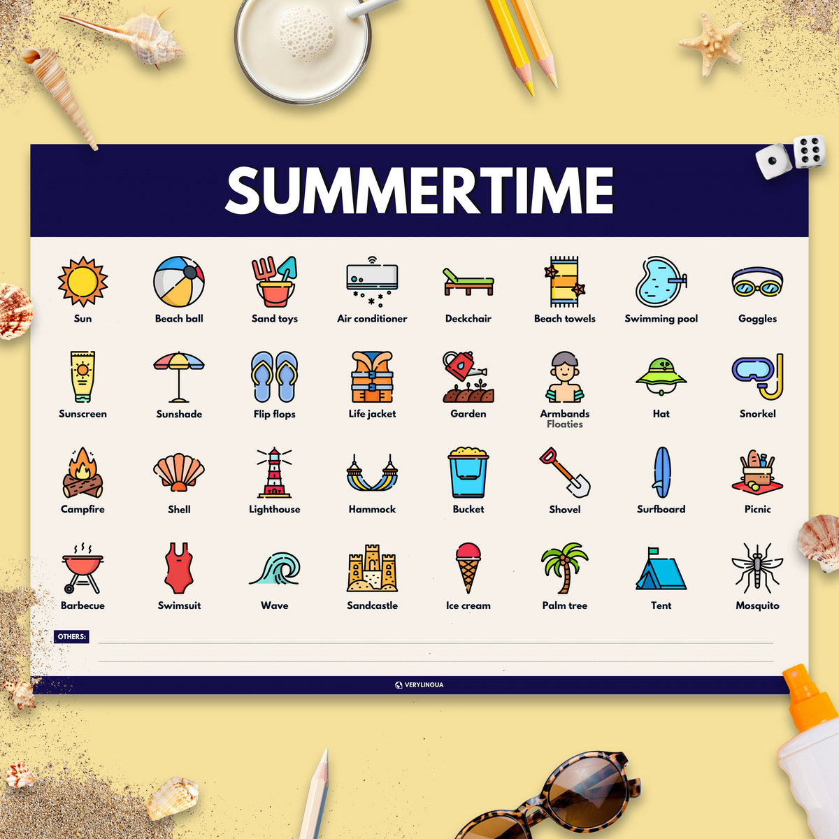 Vocabulary List - SUMMERTIME