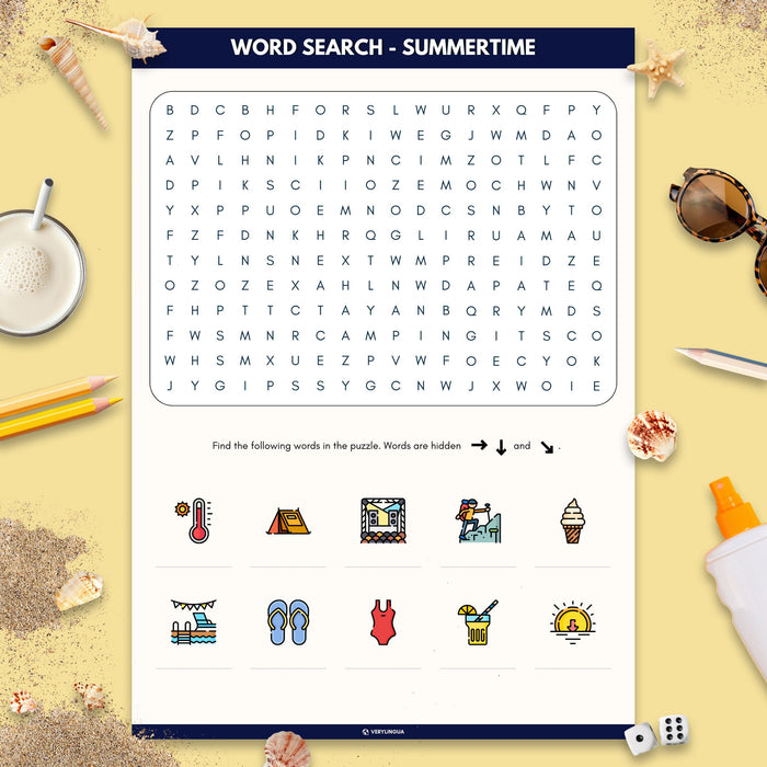 Word Search - SUMMERTIME